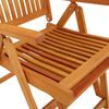 vidaXL Folding Garden Chairs with Footrests 2 pcs Solid Wood Eucalyptus