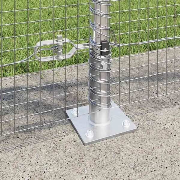 vidaXL Fence Post Silver 50 x 0.8 m (19 x 19 mm mesh) Steel