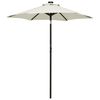 vidaXL Garden Parasol | Sand and Dark Grey | Polyester Fabric, Aluminium
