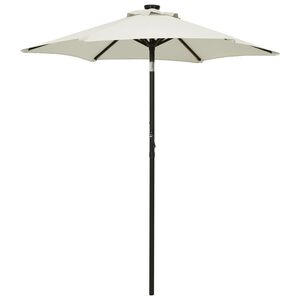 vidaXL Garden Parasol | Sand and Dark Grey | Polyester Fabric, Aluminium