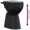vidaXL Rimless Toilet 7 cm Extra Height Soft Close Ceramic Black