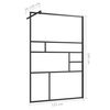 vidaXL Walk-in Shower Wall with Clear ESG Glass 115x195 cm Black