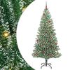 vidaXL Artificial Christmas Tree Snow Flocked with LED Light 210 cm