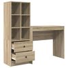 vidaXL Desk with Drawer 2 pcs Sonoma Oak