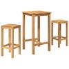 vidaXL Outdoor Bar Set 3 pcs Untreated Solid Teak Wood