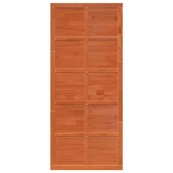 vidaXL Barn Door Wax Brown 90 x 2.5 x 208 cm Solid Pine Wood