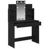 vidaXL Dressing Table Black oak 96 x 40 x 142 cm Engineered Wood