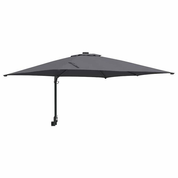 vidaXL Garden Parasol Anthracite and Black 248.5 x 247.5 x 160 cm