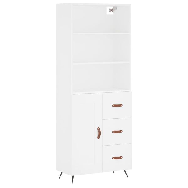 vidaXL Highboard White 69.5x34x180 cm Engineered Wood
