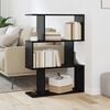 vidaXL Book Cabinet Black Oak 70 x 14 x 97 cm Engineered Wood