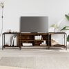 vidaXL TV Cabinet Smoked Oak 203x37x50 cm Engineered Wood