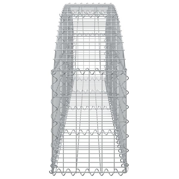 vidaXL Arched Gabion Basket 200x30x40/60 cm Galvanised Iron