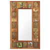 vidaXL Mirror with Buddha Cladding 50x80 cm Solid Reclaimed Wood
