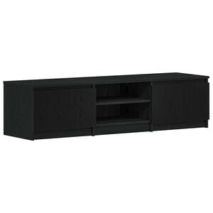 vidaXL TV Cabinet Black Oak 140x40x36 cm Engineered Wood