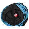 vidaXL Cat Tunnel 4-way Black and Blue 132 cm Polyester