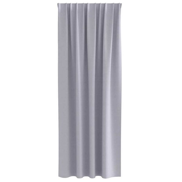 vidaXL Blackout Curtains with Rings 2 pcs Metal Grey 225 x 140 cm