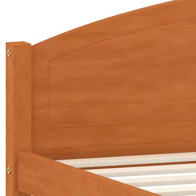 vidaXL Bed Frame Honey Brown Solid Pine Wood 140x200 cm