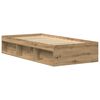 vidaXL Bed Frame without Mattress Artisan Oak 75x190 cm Engineered Wood