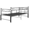 vidaXL Pull-out Sofa Bed Frame without Mattress Black Metal 90x200 cm