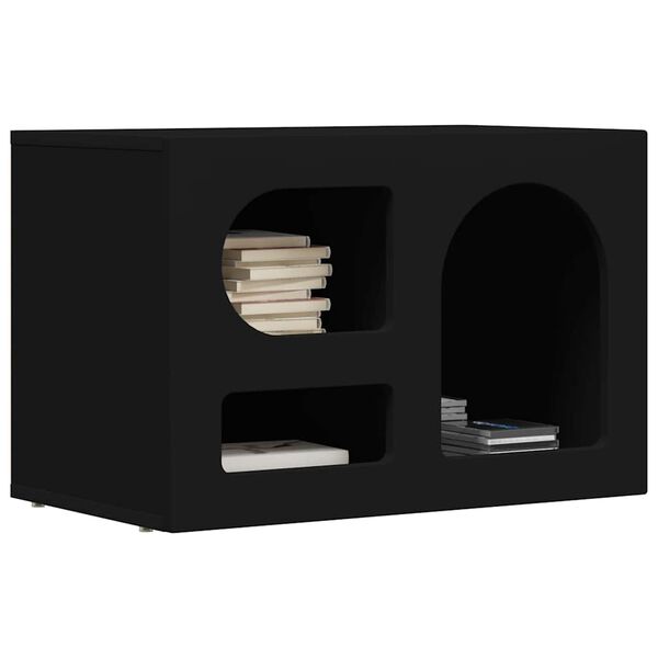 vidaXL TV Cabinet Black 60 x 35 x 40 cm Engineered Wood