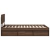 vidaXL Bed Frame with Headboard Brown Oak 120 x 200 cm Solid Pine Wood