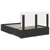 vidaXL Bed Frame with Headboard Black 140 x 190 cm Engineered Wood