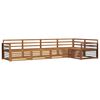 vidaXL Outdoor Sofa Set 5 pcs Natural Solid Acacia Wood