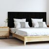 vidaXL Wall Headboard Black 159.5x3x60 cm Solid Wood Pine