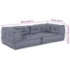 vidaXL Modular Sofa 3 pcs Grey 140 x 70 x 36 cm Fabric