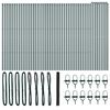 vidaXL Hexagonal Fence Ground Fix 100 x 1.5 m PVC-Coated Steel Grey