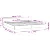 vidaXL Bed Frame without Mattress Dark Grey 180x200cm Super King Fabric