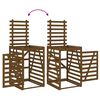 vidaXL Double Wheelie Bin Storage Honey Brown Solid Wood Pine