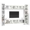 vidaXL 10 Piece TV Cabinet Set White Engineered Wood