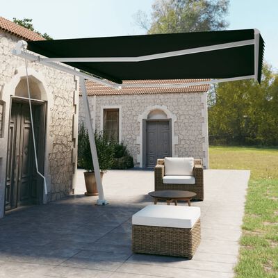 vidaXL Freestanding Manual Retractable Awning 450x350 cm Anthracite