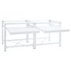 vidaXL Double Washing Machine Pedestal with Pull-Out Shelves White