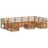 vidaXL Outdoor Sofa Set 10 pcs Natural