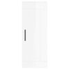 vidaXL Highboard High Gloss White 34.5x34x180 cm Engineered Wood