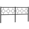 vidaXL Metal Replace Headboard Black 180 cm