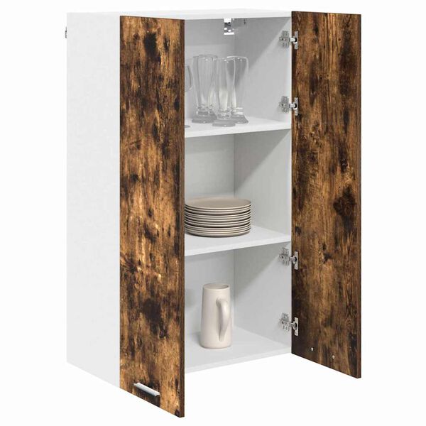 vidaXL Hanging Cabinet Smoked Oak 60 x 31 x 100 cm Engineered Wood