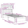 vidaXL Bookcase Bed without Mattress White 90x200cm Solid Wood Pine