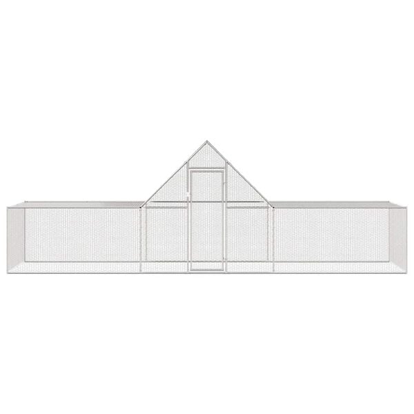 vidaXL Chicken Coop 6x2x2 m Galvanised Steel