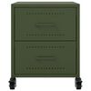 vidaXL Bedside Cabinets 2 pcs Olive Green 36x39x43.5 cm Steel