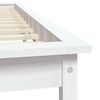 vidaXL Bed Frame without Mattress White Solid Wood Pine King Size