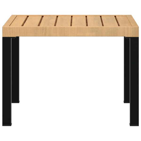vidaXL Garden Coffee Table Black 55x55x39.5 cm Powder-coated Steel