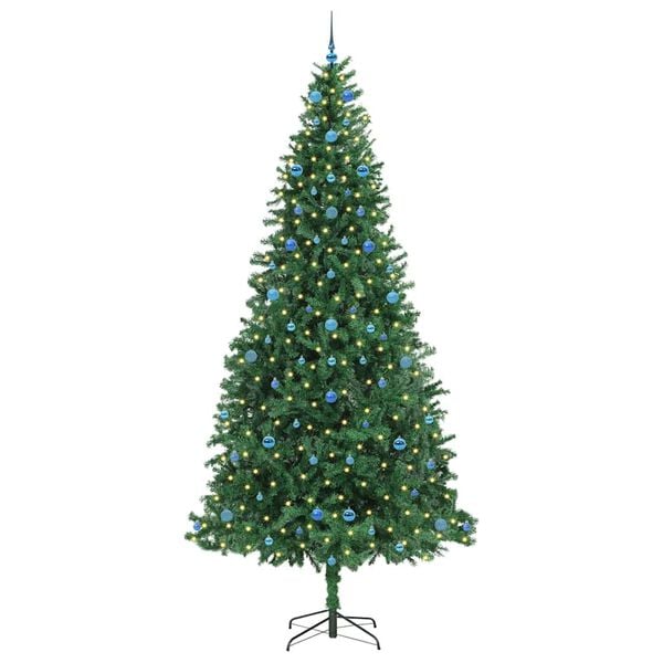 vidaXL Artificial Christmas Tree with 300 LEDs with Stand Green 300 cm