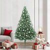 vidaXL Artificial Pre-lit Christmas Tree Green 210 cm PVC