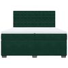 vidaXL Box Spring Bed with Mattress Dark Green 200x200 cm Velvet