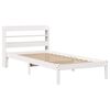 vidaXL Bed Frame without Mattress White 75x190 cm Small Single Solid Wood Pine