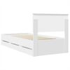 vidaXL Bed Frame with Drawer White 75 x 190 cm Engineer Wood