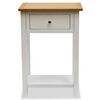 vidaXL End Table 50x32x75 cm Solid Oak Wood